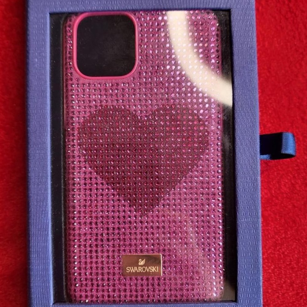 Swarovski Crystal Heart IPhone X/XS Case with Bumper Pink